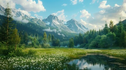 Serene Mountain Lake