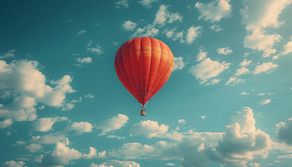 Fototapeta premium an air balloon in the sky.generative ai