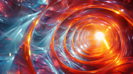 Obraz premium abstract background,spiral line,3d,chaotic,glossy.generative ai