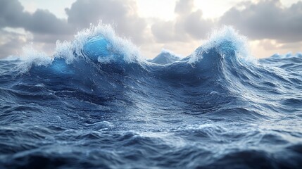 Transparent Background Ocean Waves Cutout, Perfect for Beach and Water Visuals, Generative AI