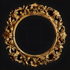 Baroque gold frame illustration