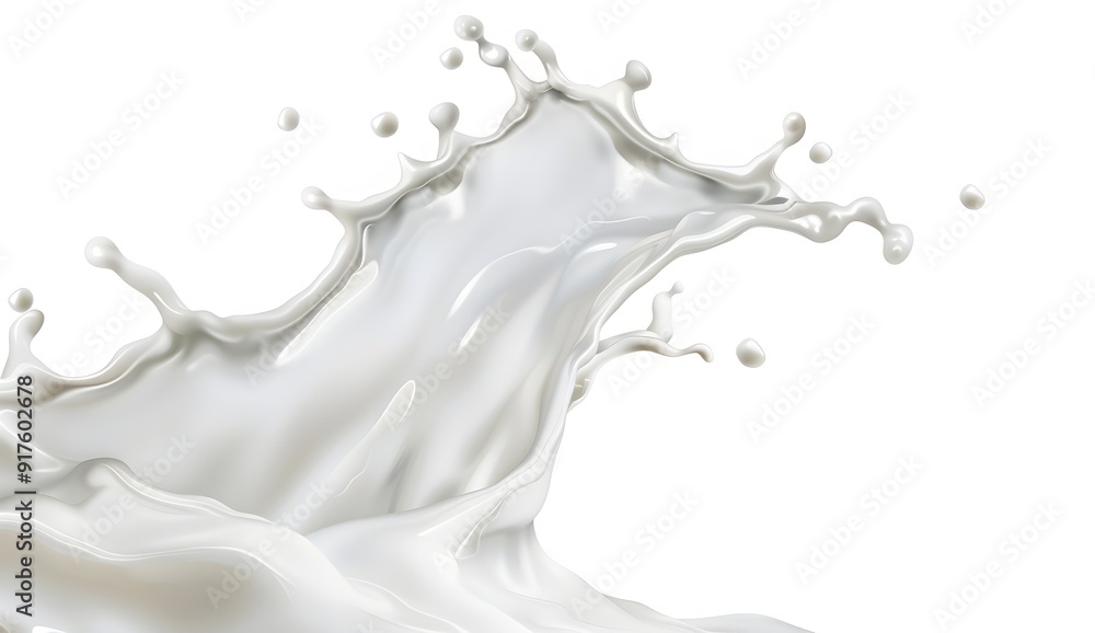 Canvas Prints milk splash with white background