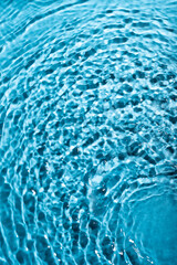 Water ripples top view for placing product