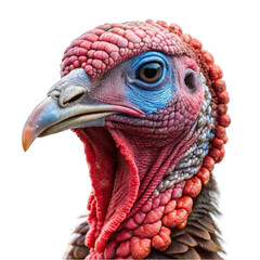Turkey portrait isolated on transparent background