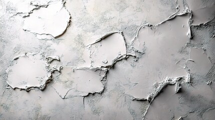Obraz premium Textured White Wall: A close-up texture shot of a white wall with a rough, uneven surface, showcasing a variety of abstract shapes and patterns. 