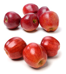 Fresh red apple isolated on white background