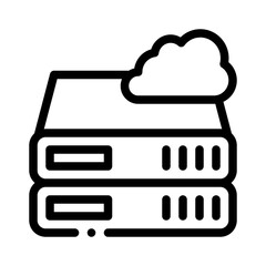 cloud line icon