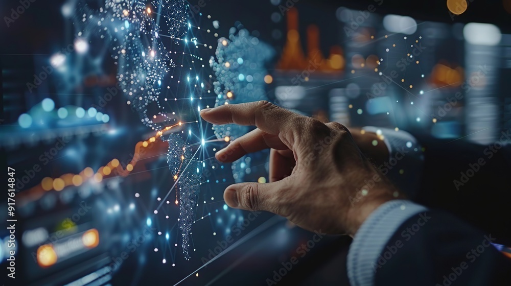 Poster global network and data visualization