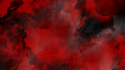 Scary Red and black horror, Grungy red canvas with dark background. Modern abstract red texture,