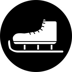 Ice skate icon block vector illustration