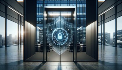 cybersecurity at a corporate building