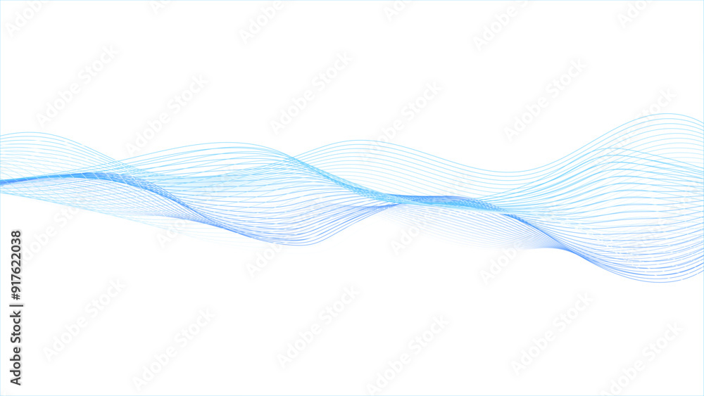 Canvas Prints abstract blend blue wave line science and technology futuristic blue waves curve lines banner backgr