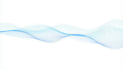 Abstract blend blue wave line science and technology futuristic blue waves curve lines banner background design. Abstract blue wave lines on transparent background.