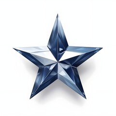 Photo silver star jewels sticker isolated on white background
