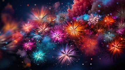Colorful firework background  