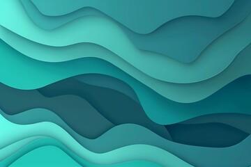 Abstract Wavy Pattern in Teal Shades