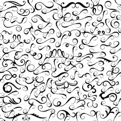 Collection of simple geometric seamless ornamental vector leaf's patterns and swatches. White and grey geometric oriental backgrounds.