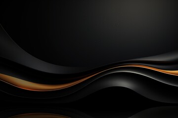 Fototapeta premium Abstract black and gold wave background.