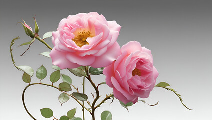 Obraz premium Title: A Lush Vibrant Pink Rose Bush with Delicate Intricate Petals