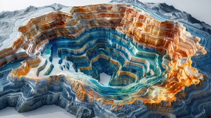 Abstract Canyon Landscape
