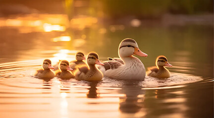 A duck concentrating on fall