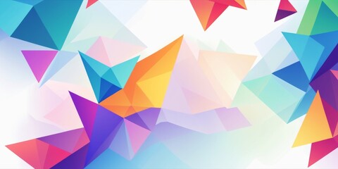 Fototapeta premium Abstract Geometric White Background with Layered Triangles for M