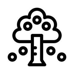 apple tree line icon
