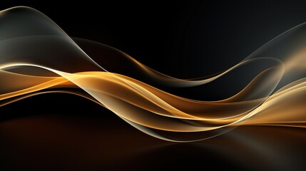 Abstract background with gold waves.