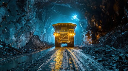 Mining Truck in a Tunnel