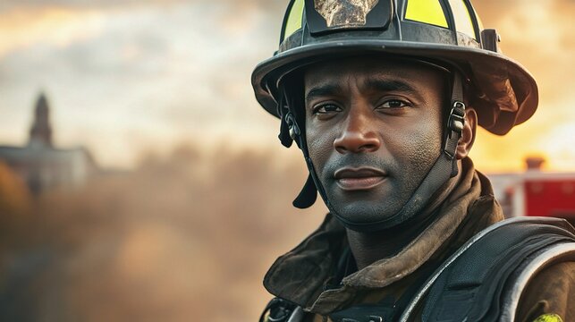 showing a former soldier now working as a firefighter