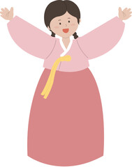 한복 입은 사람 일러스트