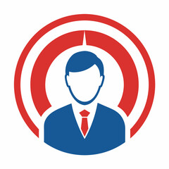 Creative target employee icon. vector dual-tone icon for your website, mobile, presentation, and logo design. Vector art Illustration.