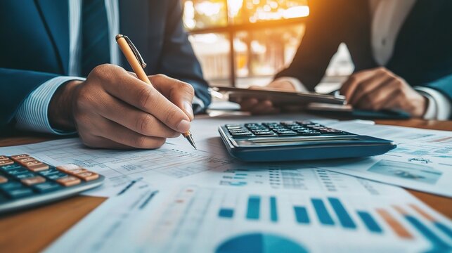 Young accountant collaborating with a senior accountant