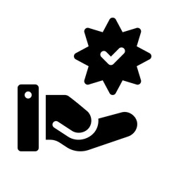 quality glyph icon