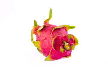 pitaya isolated on white background, beautiful dragon fruit on white space.