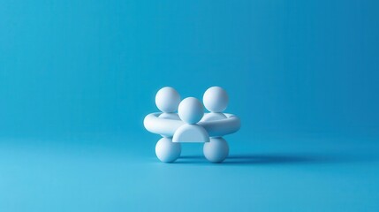 Strategic alliance, interconnected organizations, flat design illustration