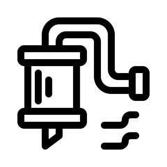 exhaust system line icon