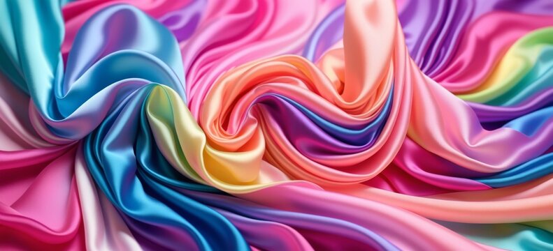 Abstract background with vibrant wave-like texture in pink, oran