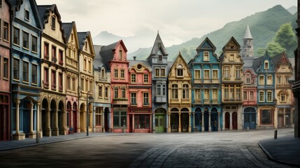 Naklejka premium Colorful historic building located in a town square in Cochem, Germany 