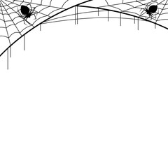 Halloween Spider Web Border