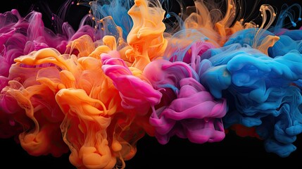 Fototapeta premium Colorful liquid explosion created with advanced technology. Concept Liquid Art, Technology, Colorful Creations 