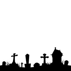 Halloween Graveyard Land Silhouette