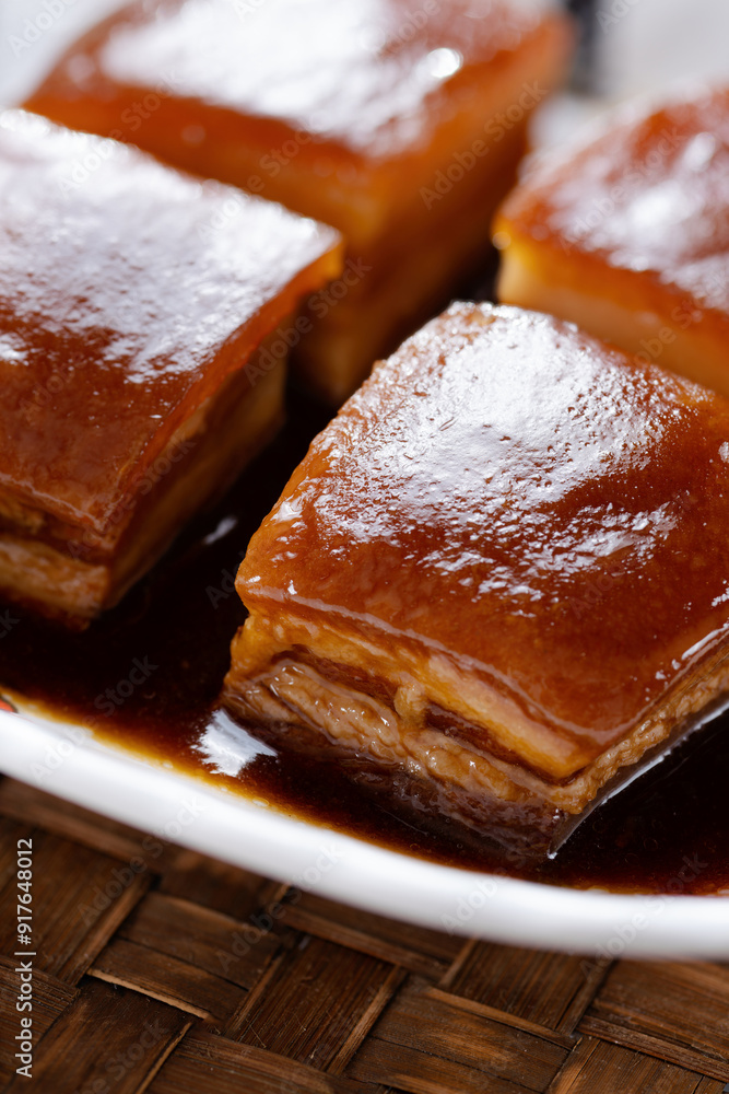 Sticker traditional braised chinese dongpo pork comfort food