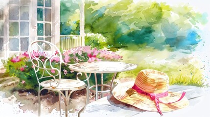 Summer Garden Scene