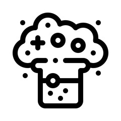 chemical reaction line icon