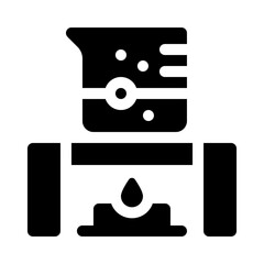 Bunsen burner glyph icon