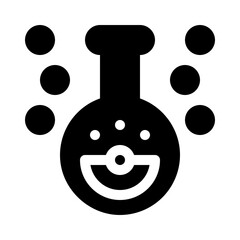 chemical flask glyph icon
