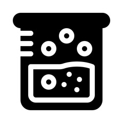 beaker glyph icon