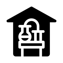 laboratory bench glyph icon