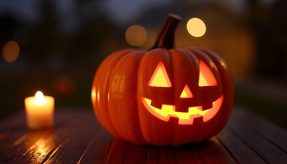 Halloween Background Design, Pumpkin Jack O Lantern, Spooky Night of Halloween for poster, social media post and promotion